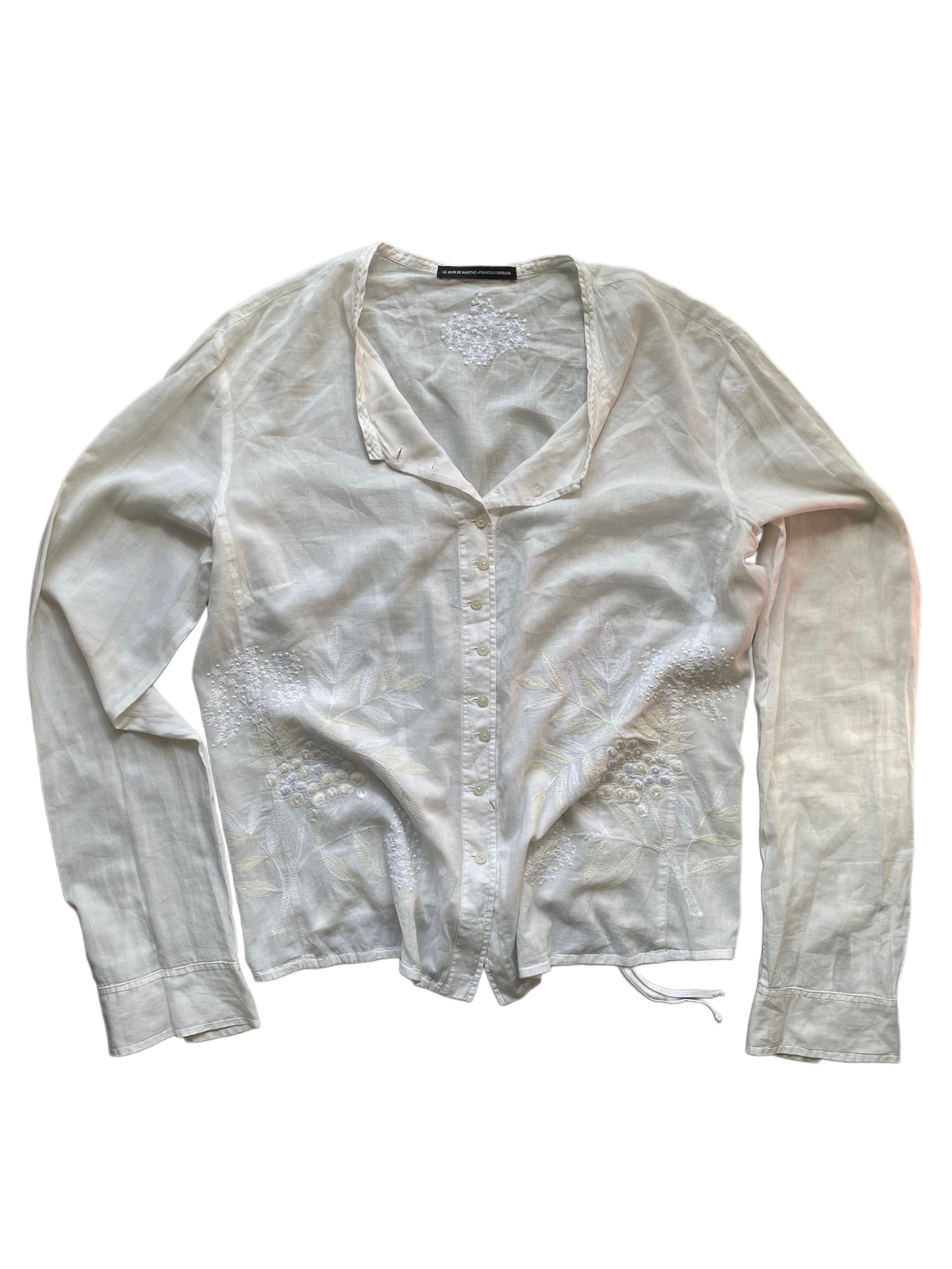 Marithé + Francois Girbaud Bluse mit Stickereien (Frauen XL)