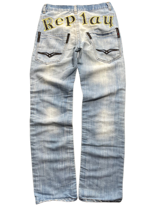 Replay Baggy Jeans mit Backprint (M/W31)