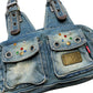 Diesel Tasche aus Jeans mit Glitzersteinen