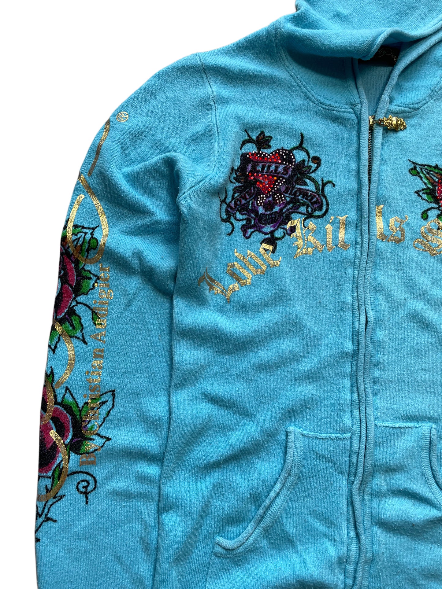 Ed Hardy Hoodie mit Zipper (Frauen M)