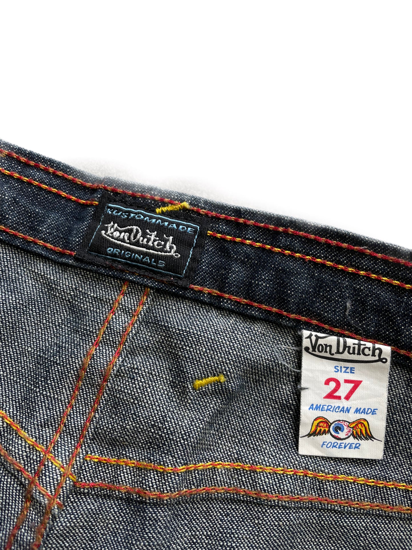 Von Dutch Jeans mit Schlag und Print (Frauen M / W27)