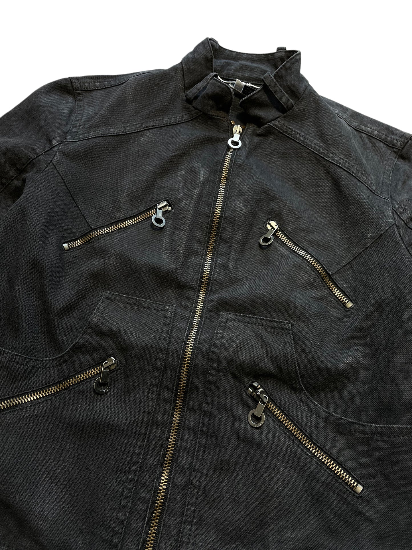 Versus by Versace Bikerjacke aus Jeans (Frauen M)