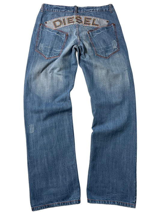 Diesel Baggy Jeans mit Backprint (L)