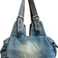 Diesel Tasche aus Jeans mit Glitzersteinen