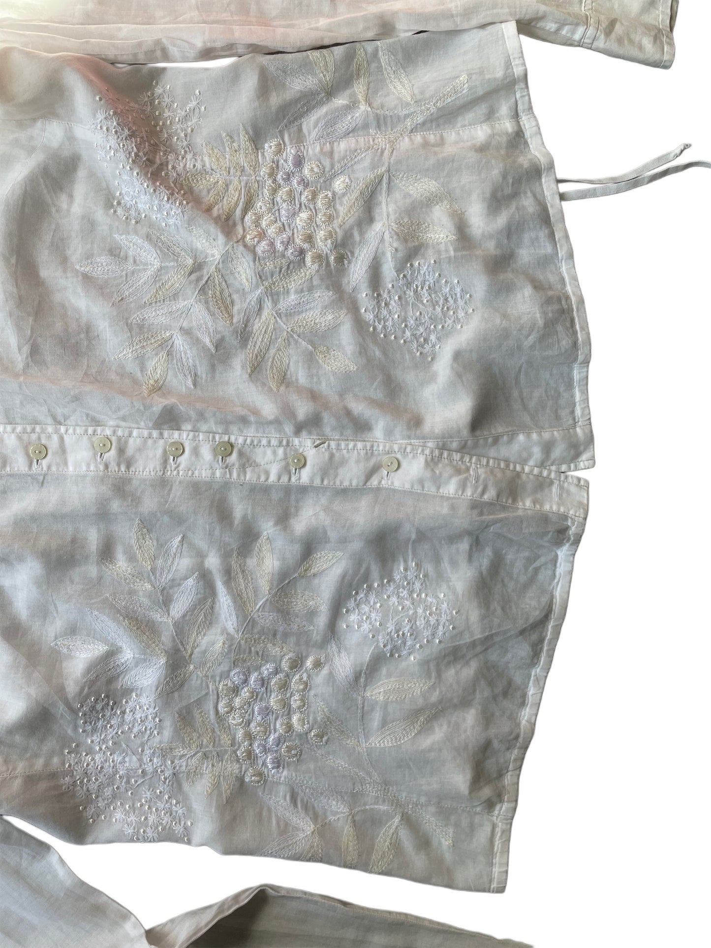 Marithé + Francois Girbaud Bluse mit Stickereien (Frauen XL)