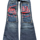 Von Dutch Jeans mit Schlag und Print (Frauen M / W27)