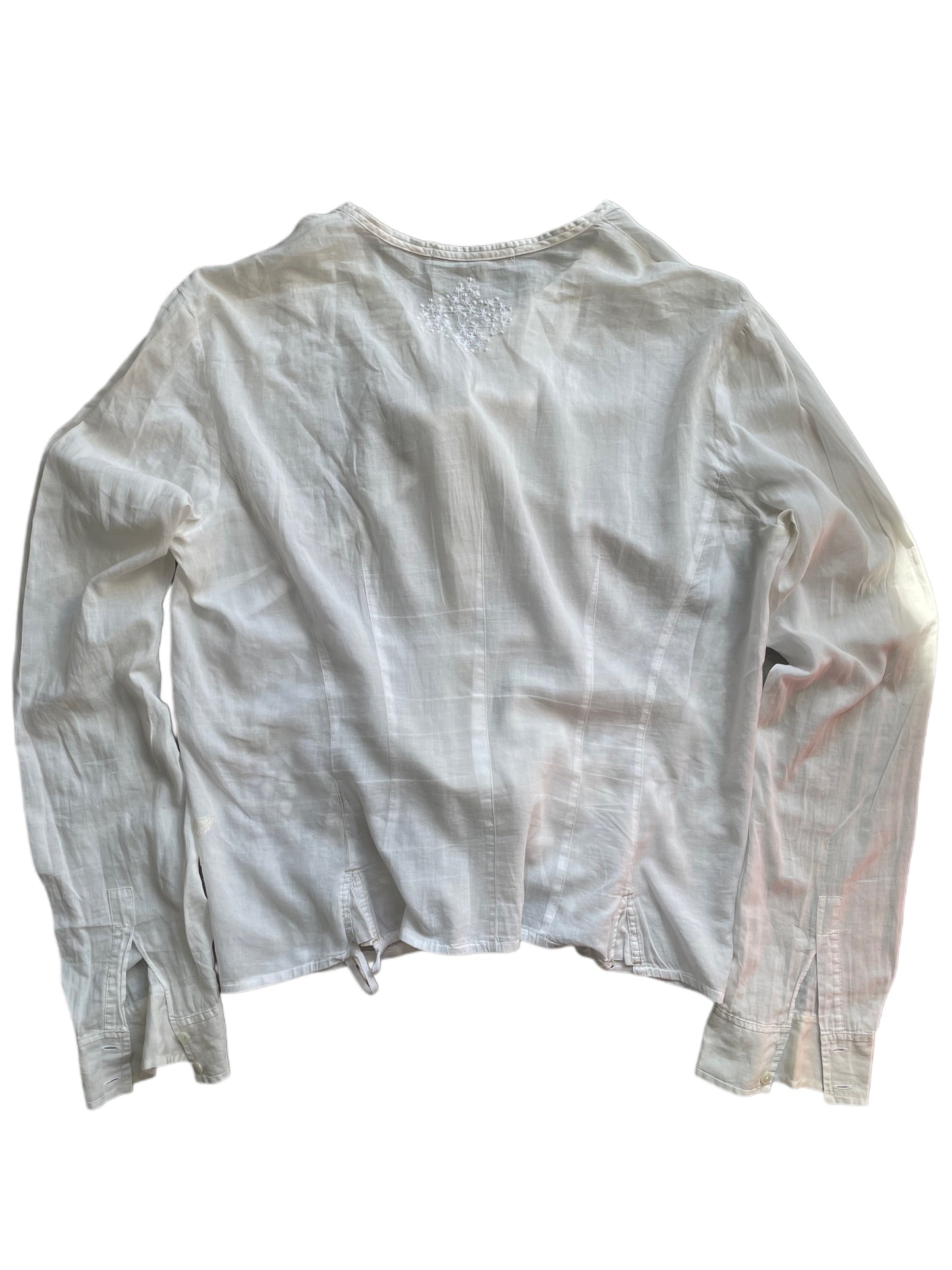 Marithé + Francois Girbaud Bluse mit Stickereien (Frauen XL)