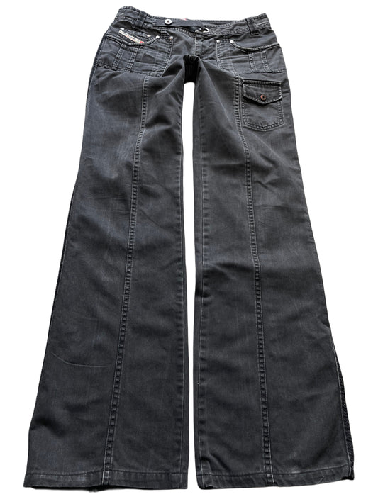 Diesel Low Waist Archive Flared Jeans (W26/S)