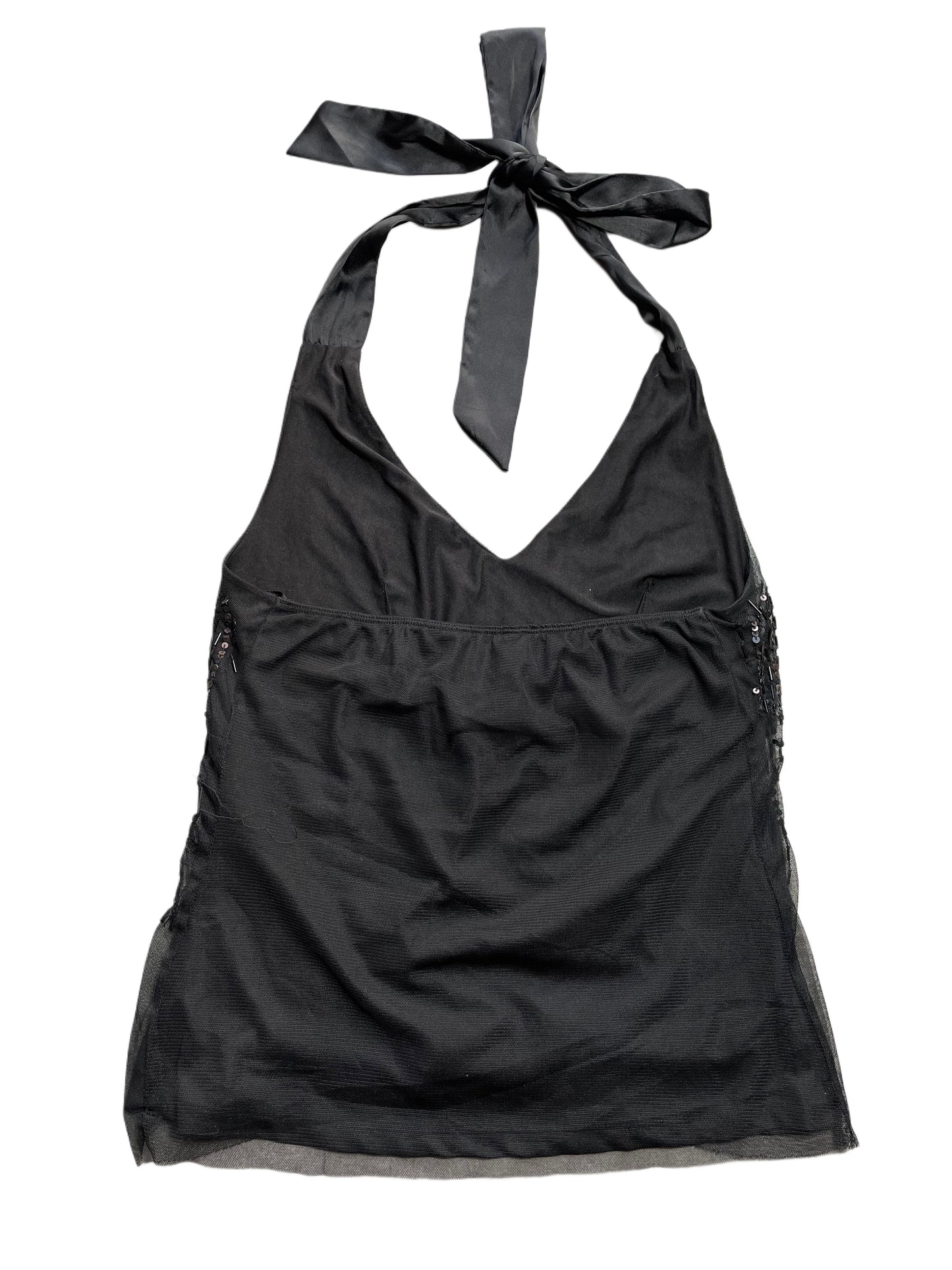 Neckholder Top mit Glitzersteinen (M)